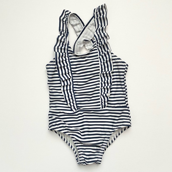 Robe J.Crew En Lin – Dos Découpé, Volant Sur Le Côté – Taille 4 (Small) – Occasion Très Bon état